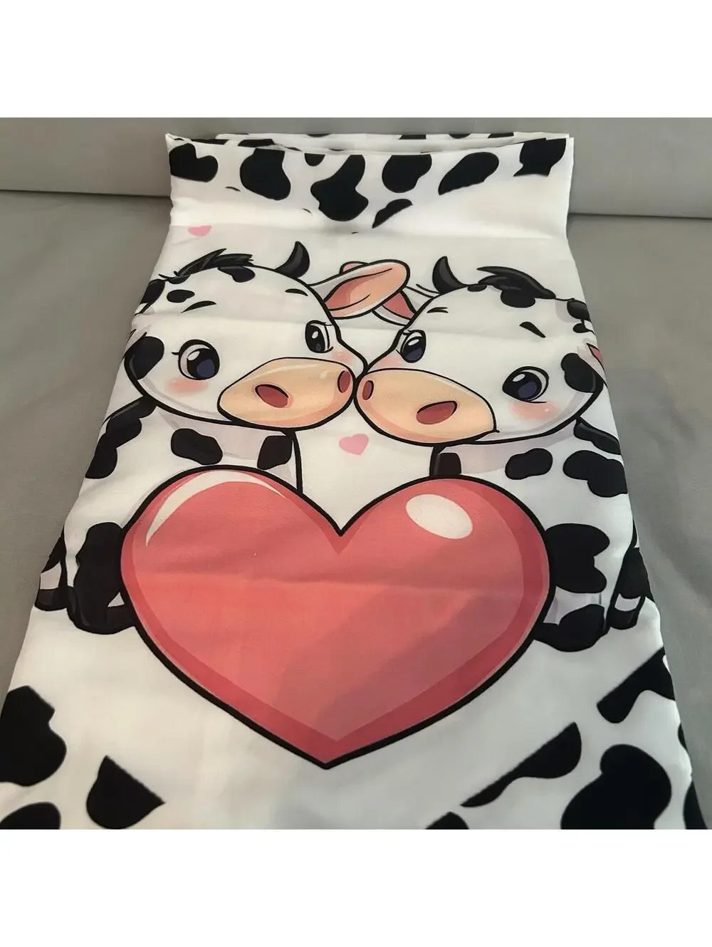 Cow Print Duvet Cover With Two Pillow Cases Twin Set 50 X 75